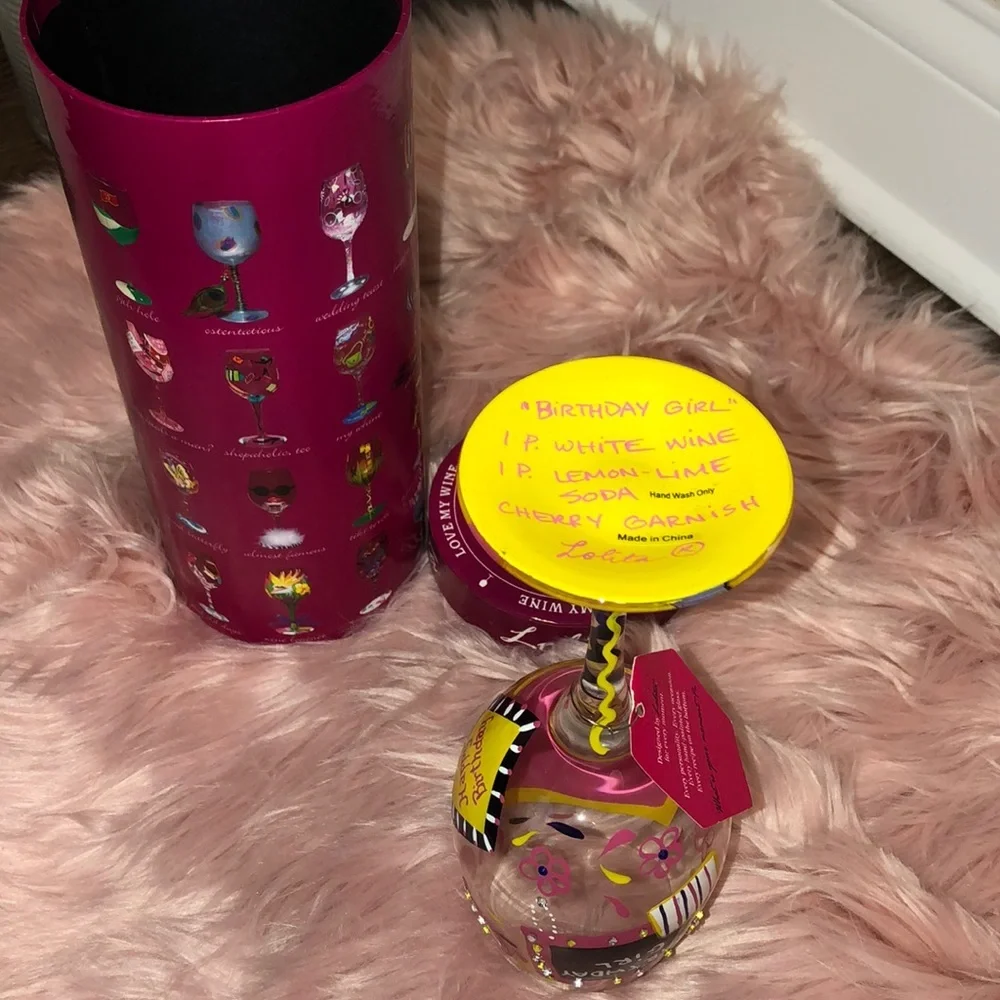 Lolita Birthday Girl Wine Glass
